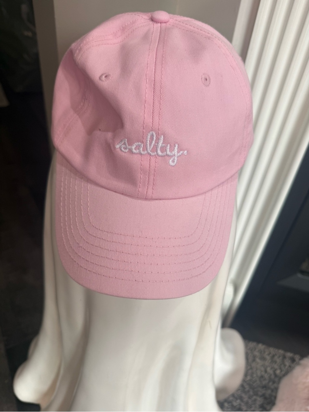 Dalix “Salty” Embroidered Pink Baseball Cap